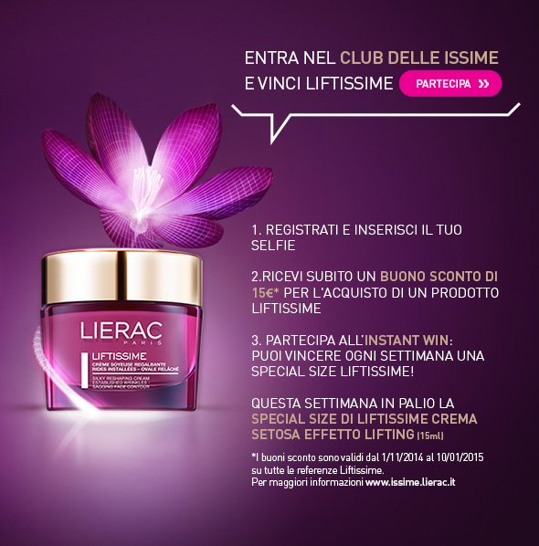 Ottieni uno sconto di 15 euro sulla linea Liftissime!